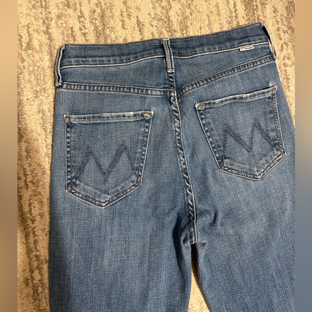 MOTHER The Pixie Dazzler Ankle Fray Straight Jeans - Picture 6 of 11